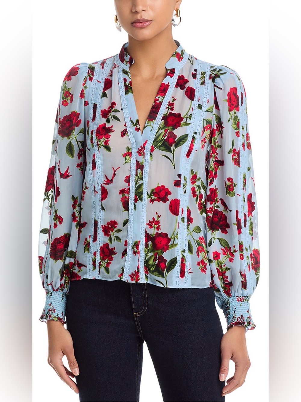 Alice + Olivia Arlette Collared Blouse